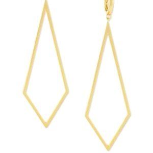 Vince Camuto Gold-tone Diamond Shaped Drop Earrings